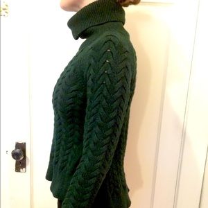 Wilfred xxs forest green cable sweater